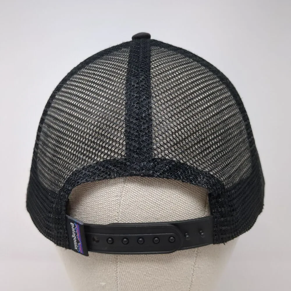 Patagonia Snapback Trucker Hat Black One Size Mesh Back Adjustable